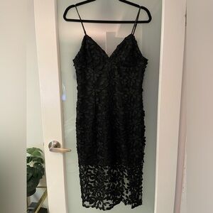 Bardot Size 8 Floral Lace Strappy Midi Dress